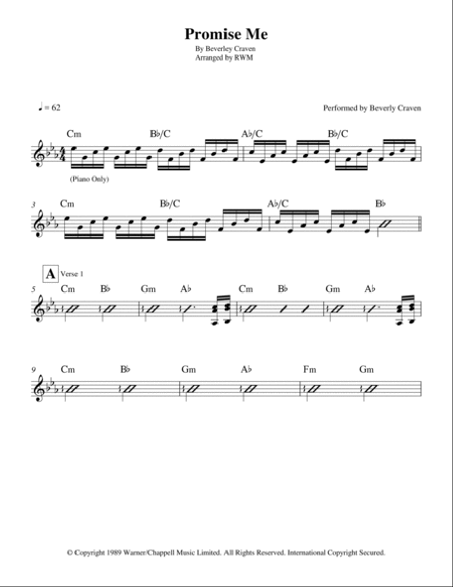 Promise Me Piano scores gallery preview page 2