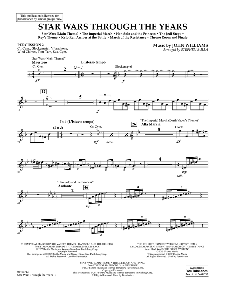 Star Wars Through the Years - Percussion 2