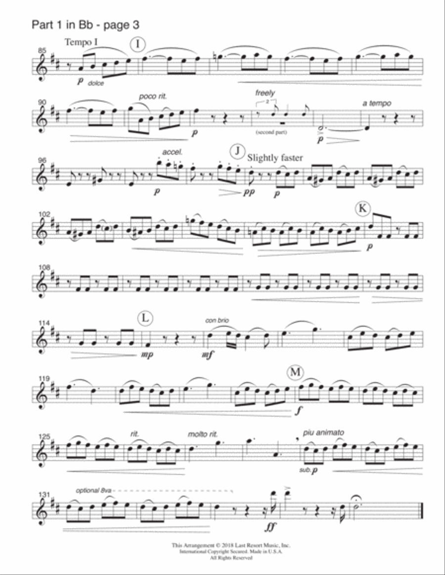 Largo al Factotum from Rossini's Barber of Seville for Wind Quartet (or Mixed Quartet) Woodwind Quartet scores gallery preview page 6