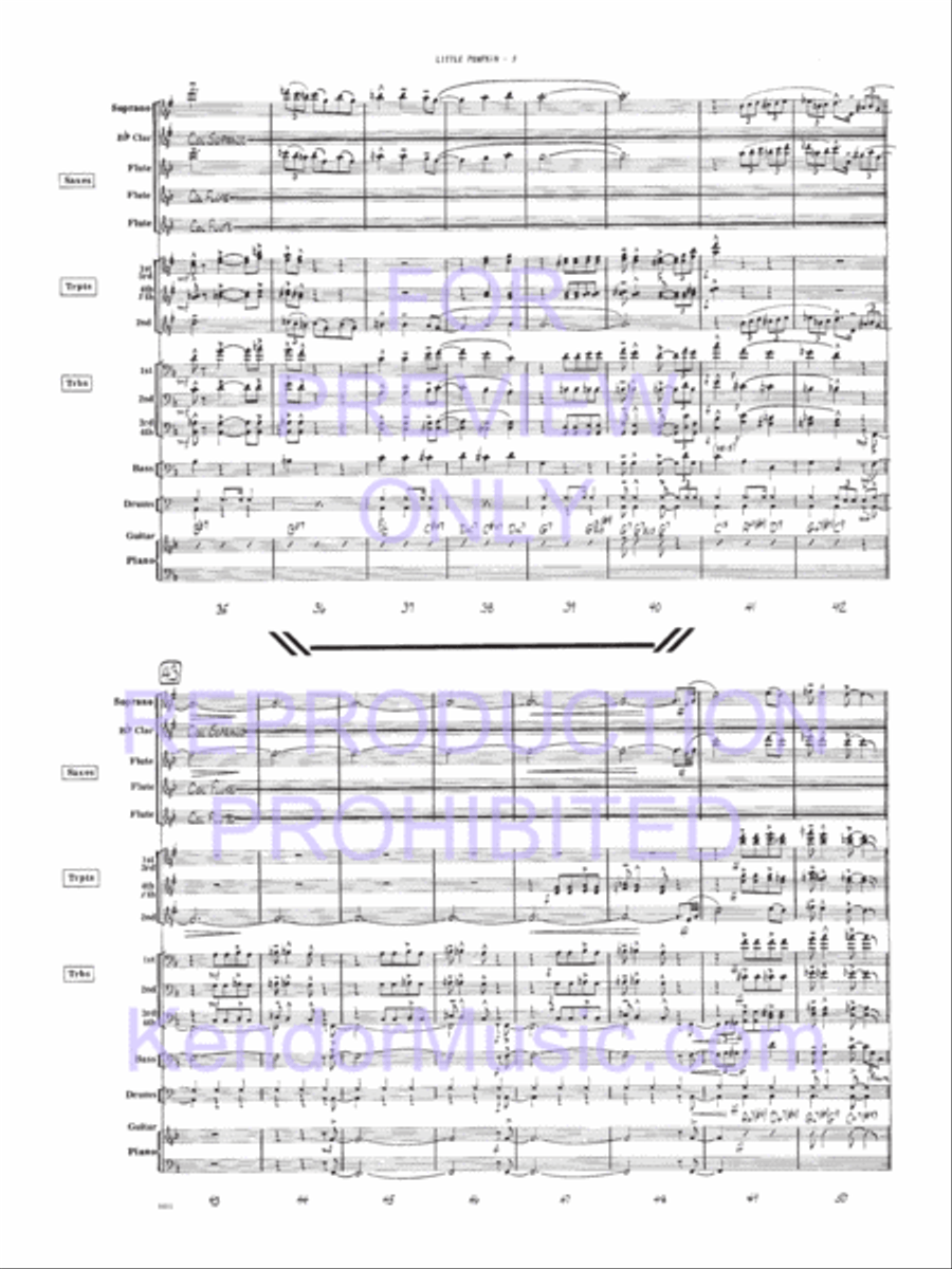 Little Pumpkin (Full Score) Jazz Ensemble scores gallery preview page 4