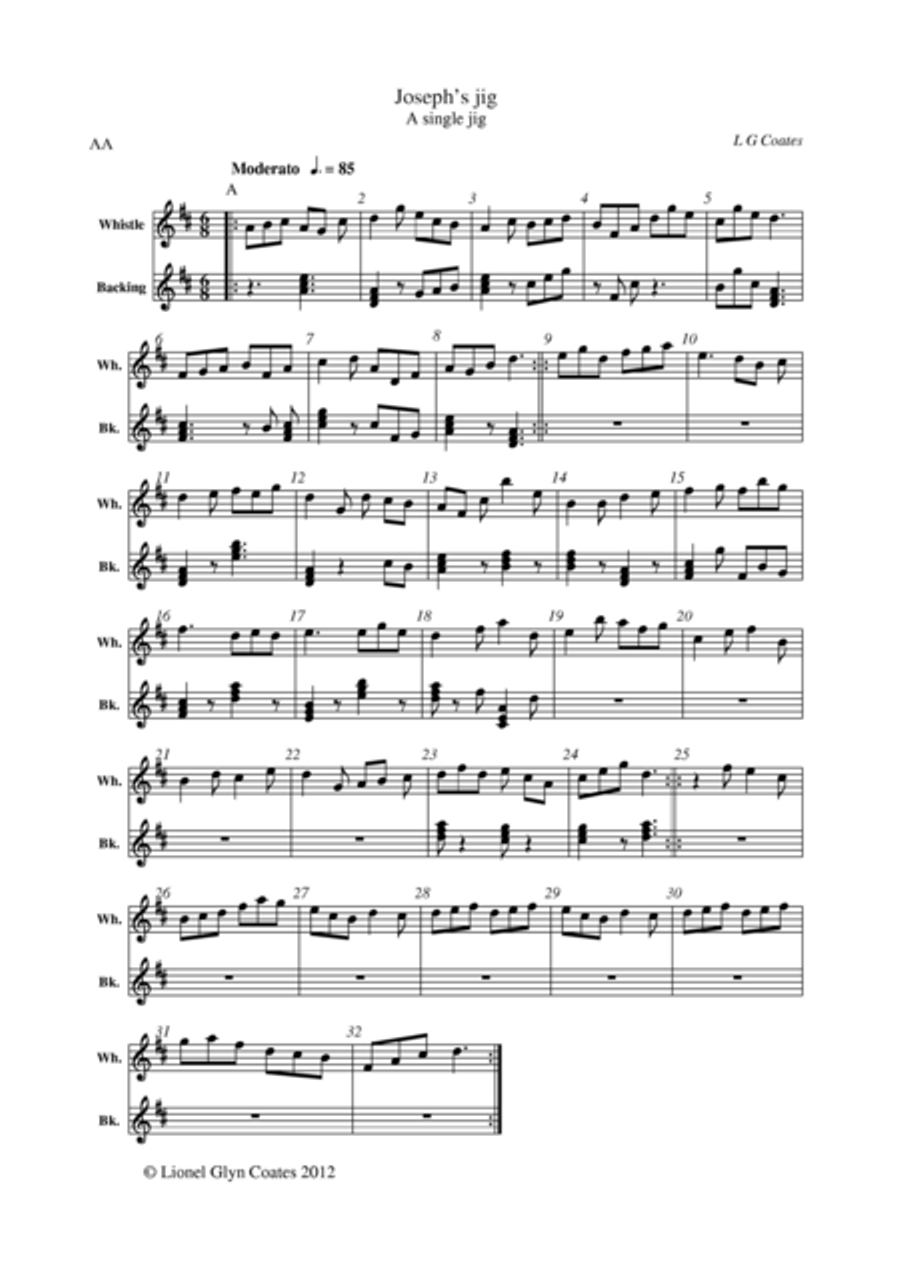 Joseph's jig Small Ensemble scores gallery preview page 1