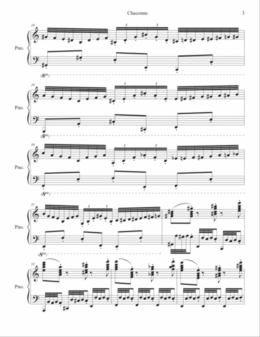 Chaconne for Piano (2017) Piano Solo scores gallery preview page 3