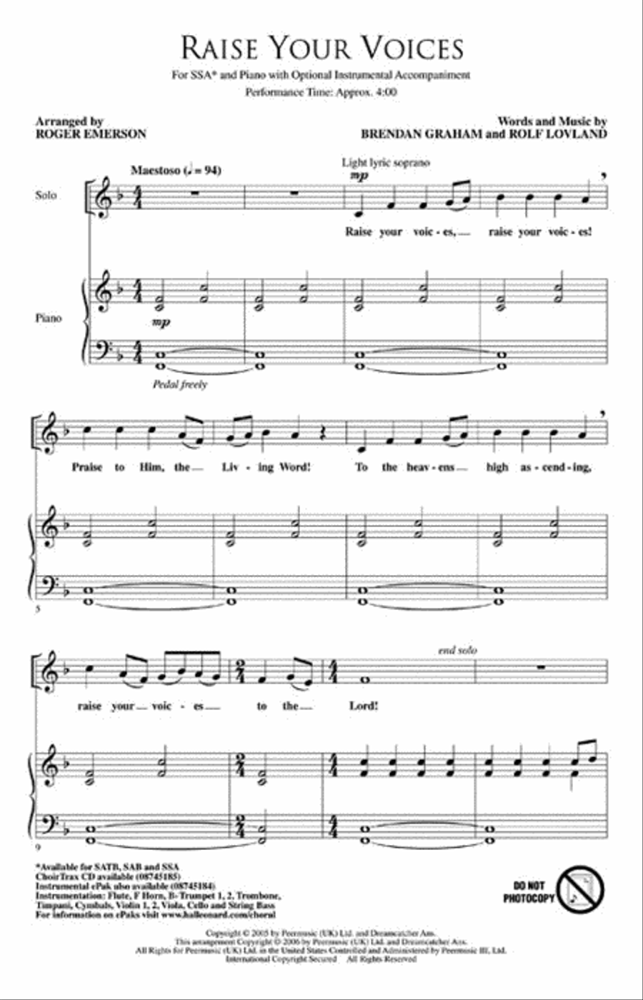 Raise Your Voices SSA scores gallery preview page 2