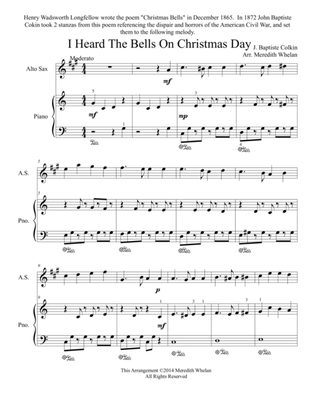 Christmas Duets for Alto Saxophone & Piano: I Heard the Bells on Christmas Day