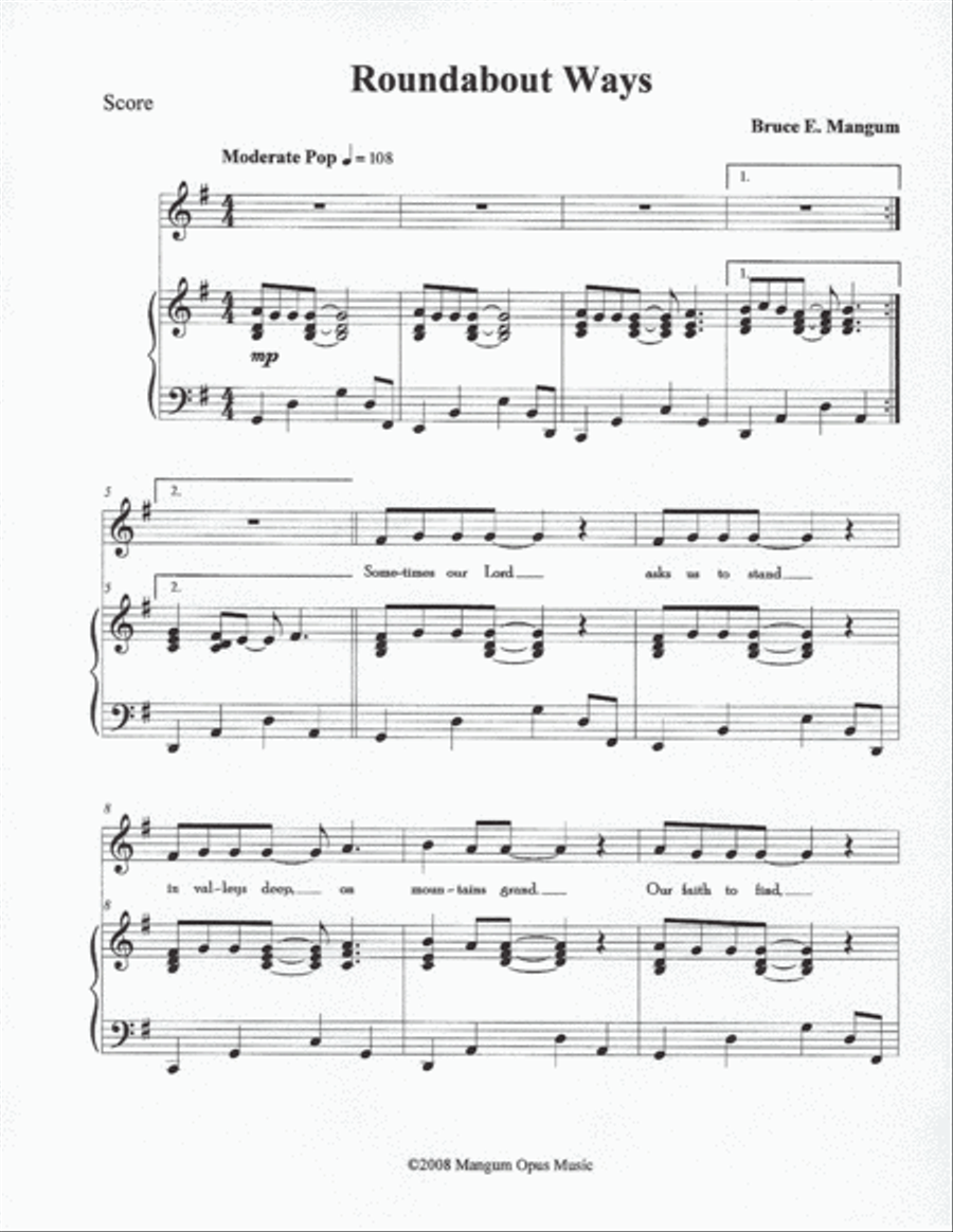 Roundabout Ways Voice scores gallery preview page 1