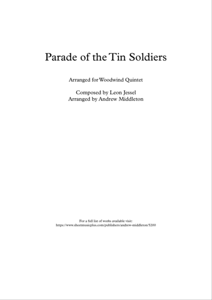 Parade of the Tin Soldiers arranged for Woodwind Quintet Woodwind Quintet scores gallery preview page 1