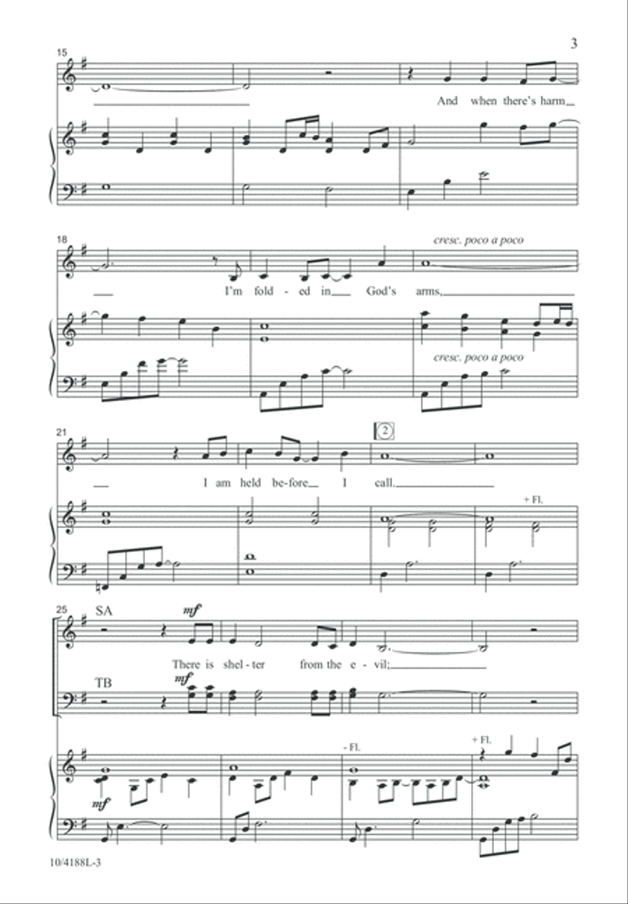 Hiding in the Shadow of God 4-Part scores gallery preview page 4