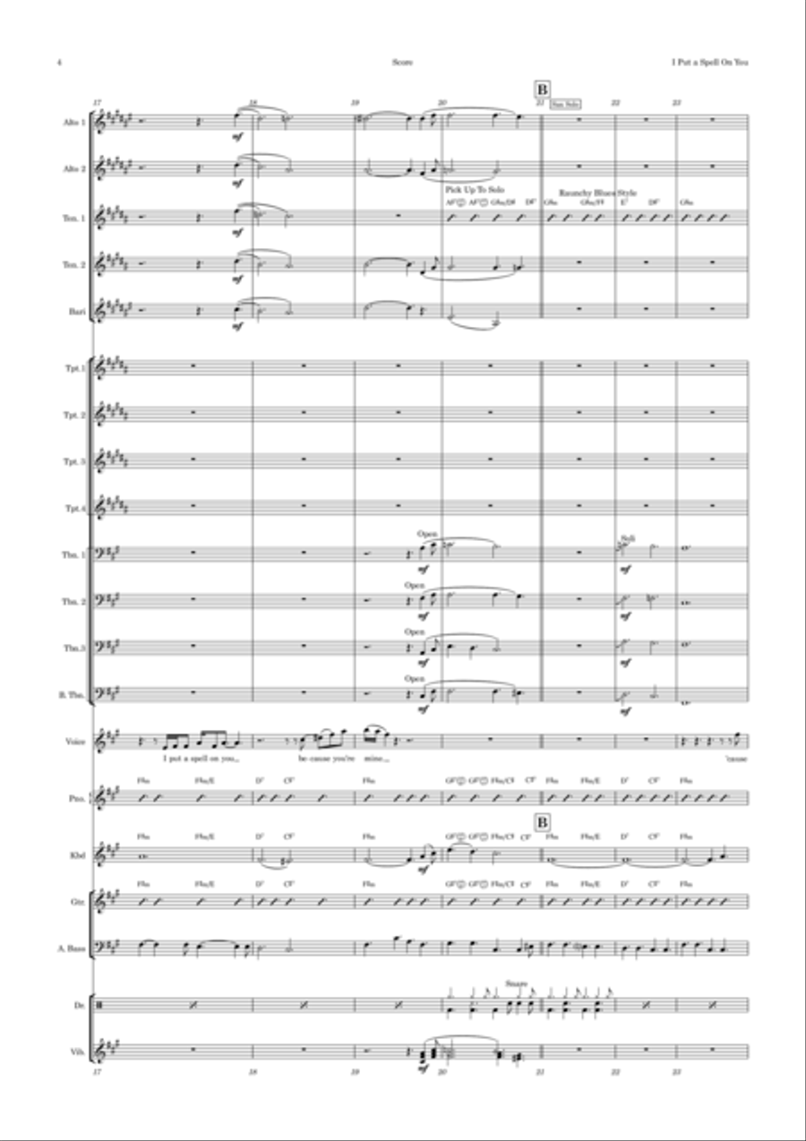 I Put A Spell On You Jazz Ensemble scores gallery preview page 4