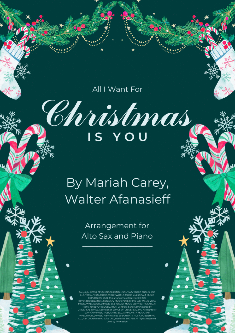 All I Want For Christmas Is You Alto Saxophone scores gallery preview page 1