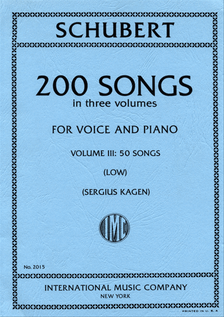 200 Songs - Volume III (Low Voice) Low Voice scores gallery preview page 1