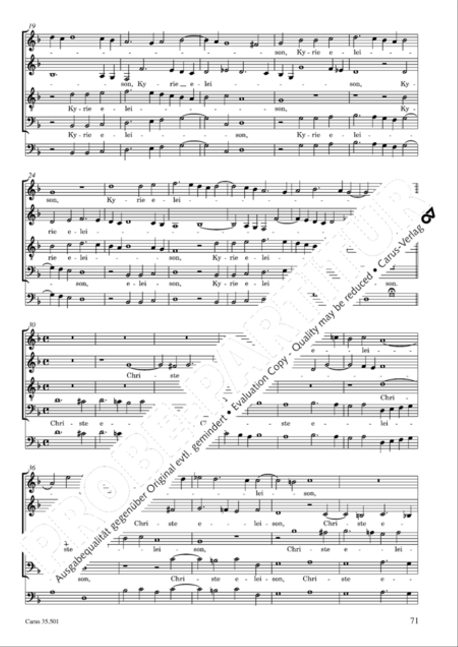 Palestrina: Masses and individual movements Score scores gallery preview page 86