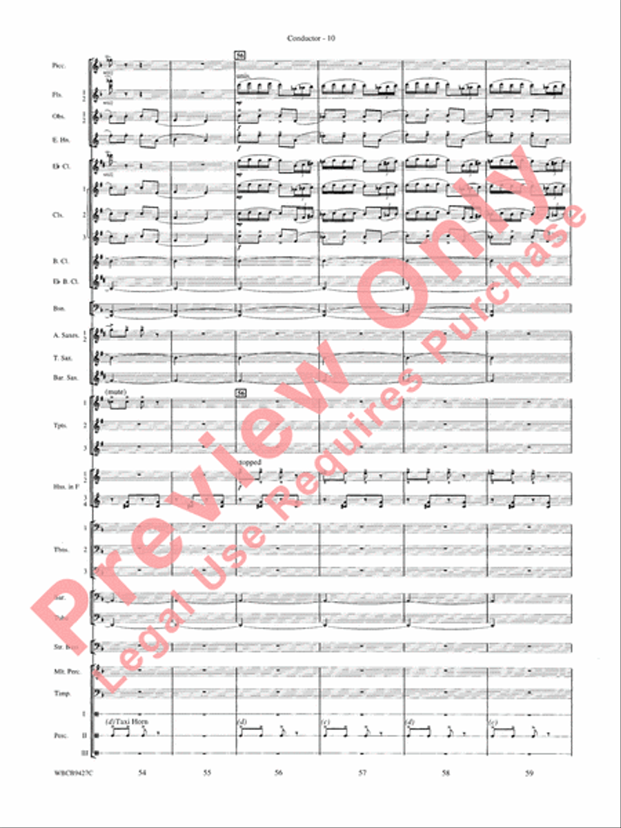 An American in Paris Concert Band scores gallery preview page 12