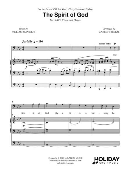 The Spirit of God (SATB) image number null