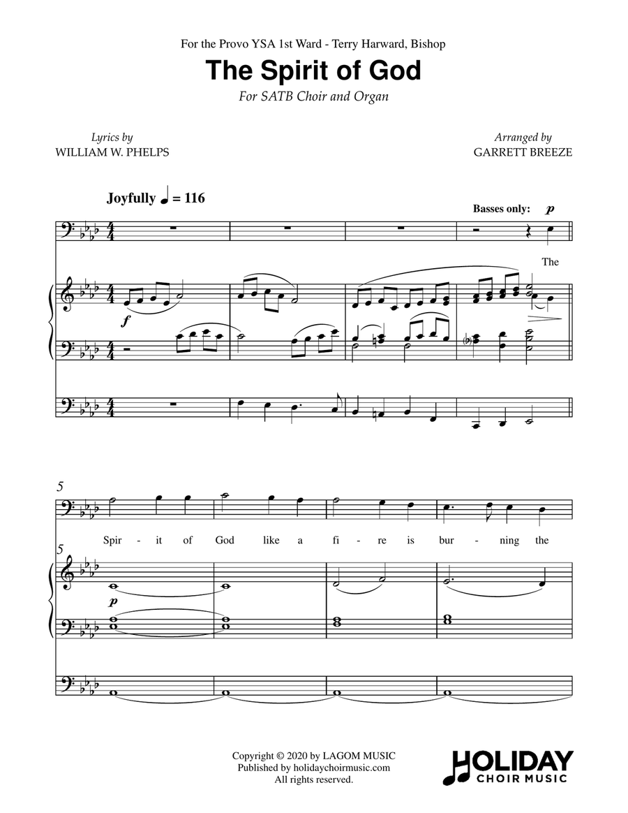 The Spirit of God (SATB) The Spirit of God (SATB) 4-Part scores gallery preview page 2