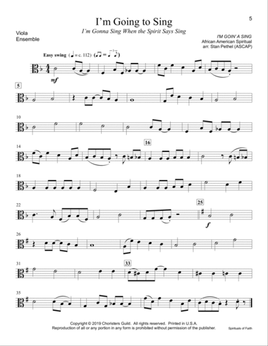 Spirituals of Faith - Viola Accompaniment CD scores gallery preview page 5