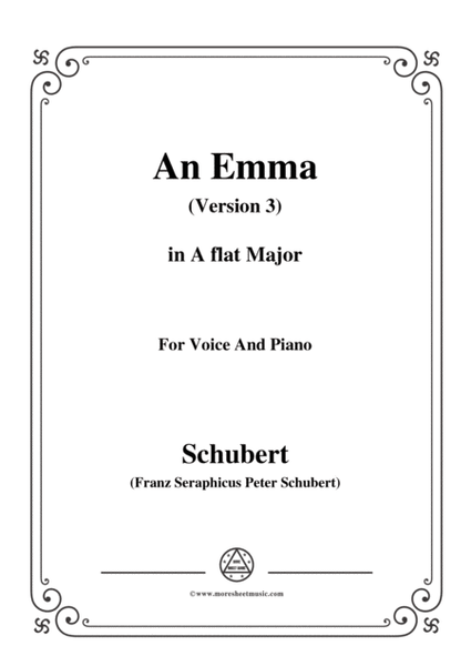 Schubert-An Emma(3rd ver. published as Op.58 No.2),D.113,in A flat Major,for Voice&Pno image number null
