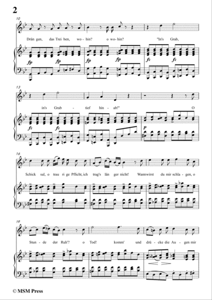 Schubert-Todtengräbers Heimweh,in g minor,for Voice&Piano Voice scores gallery preview page 4