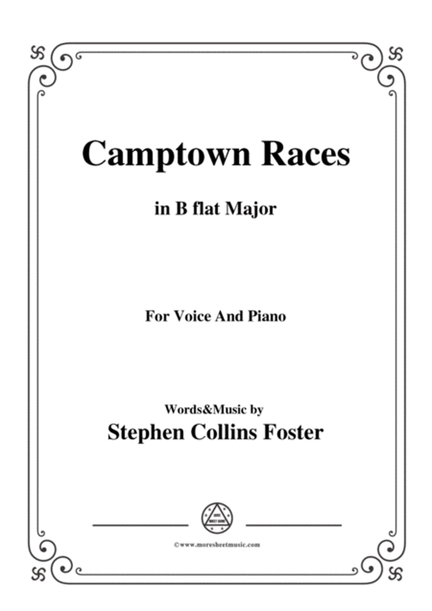 Stephen Collins Foster-Camptown Races,in B flat Major,for Voice&Piano image number null