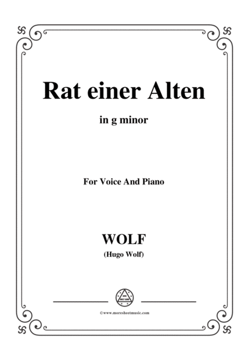 Wolf-Rat einer Alten in g minor,for Voice and Piano image number null