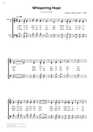 Whispering Hope - Choir SATB