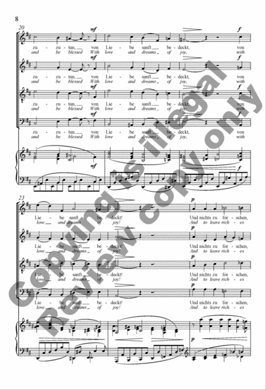 O wüsst’ ich doch den Weg zurück (O That I Knew the Way Back Home) 4-Part scores gallery preview page 19