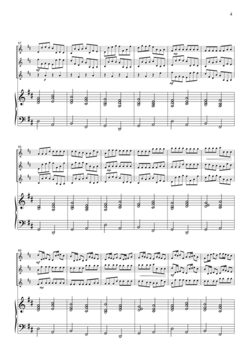 3 Violins & Piano Pachelbel Canon