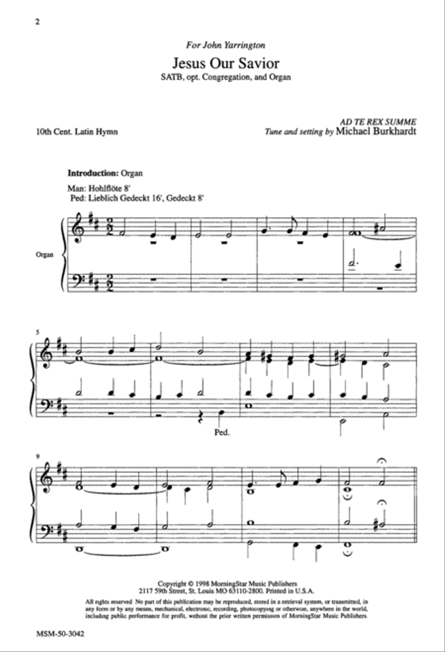 Jesus Our Savior 4-Part scores gallery preview page 2
