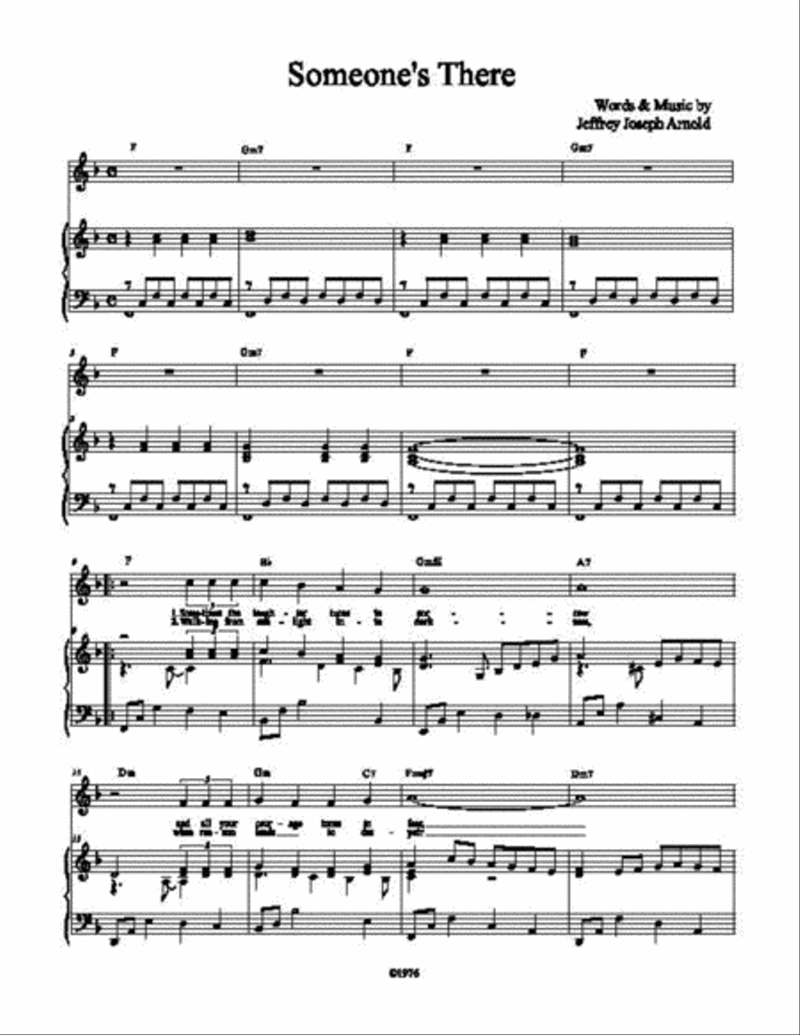 Someone's There (Gospel) Voice scores gallery preview page 2