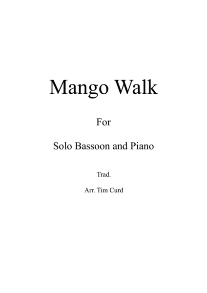 Mango Walk for Solo Bassoon and Piano image number null