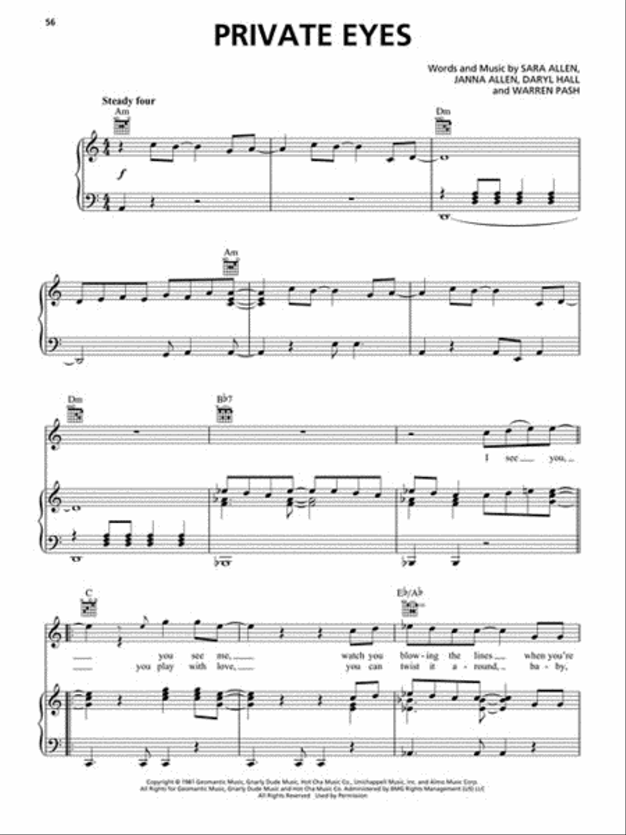 The Very Best of Daryl Hall & John Oates Piano, Vocal, Guitar scores gallery preview page 3