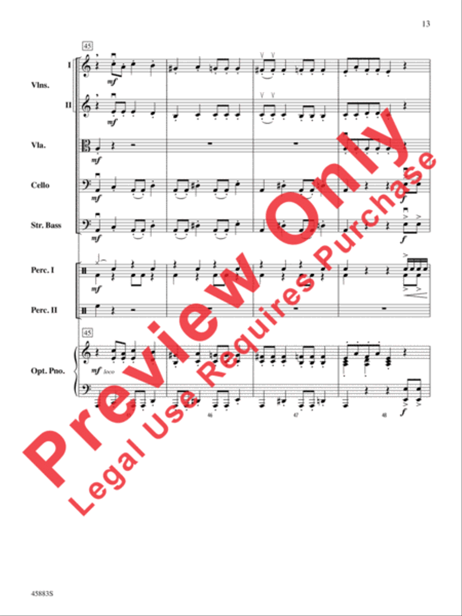 Secret Agent Sugar Plum String Orchestra scores gallery preview page 13