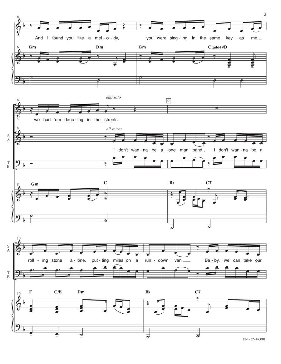 One Man Band 4-Part scores gallery preview page 3