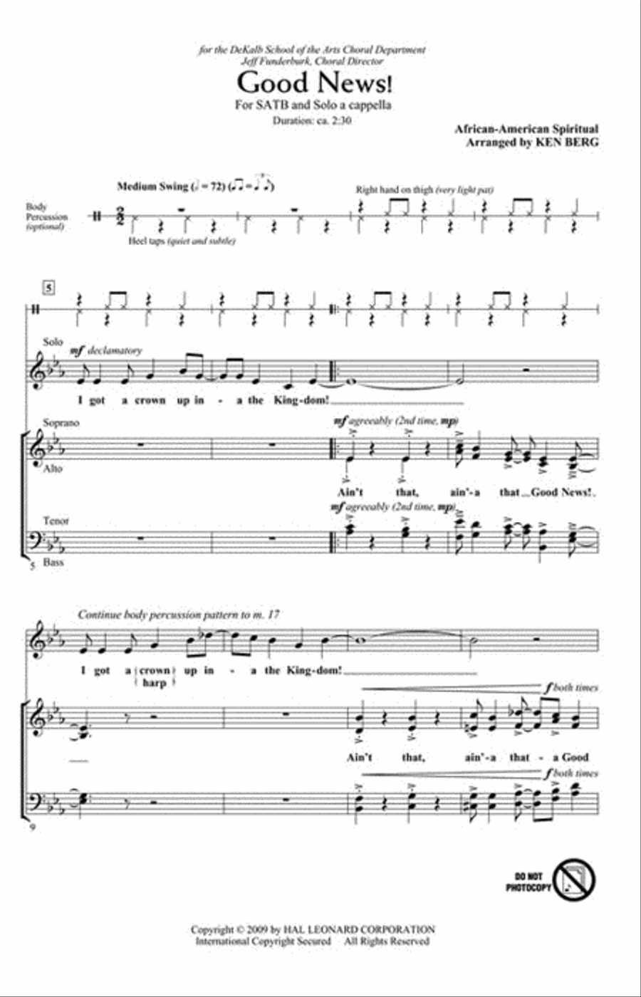 Good News! 4-Part scores gallery preview page 2