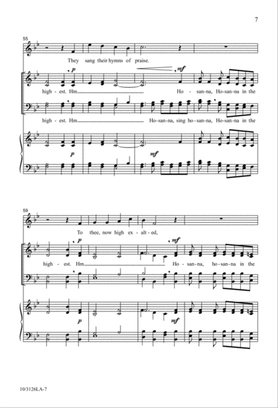 All Glory, Laud , and Honor 4-Part scores gallery preview page 5