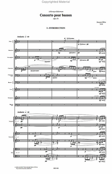 Concerto pour basson op. 31 (score)