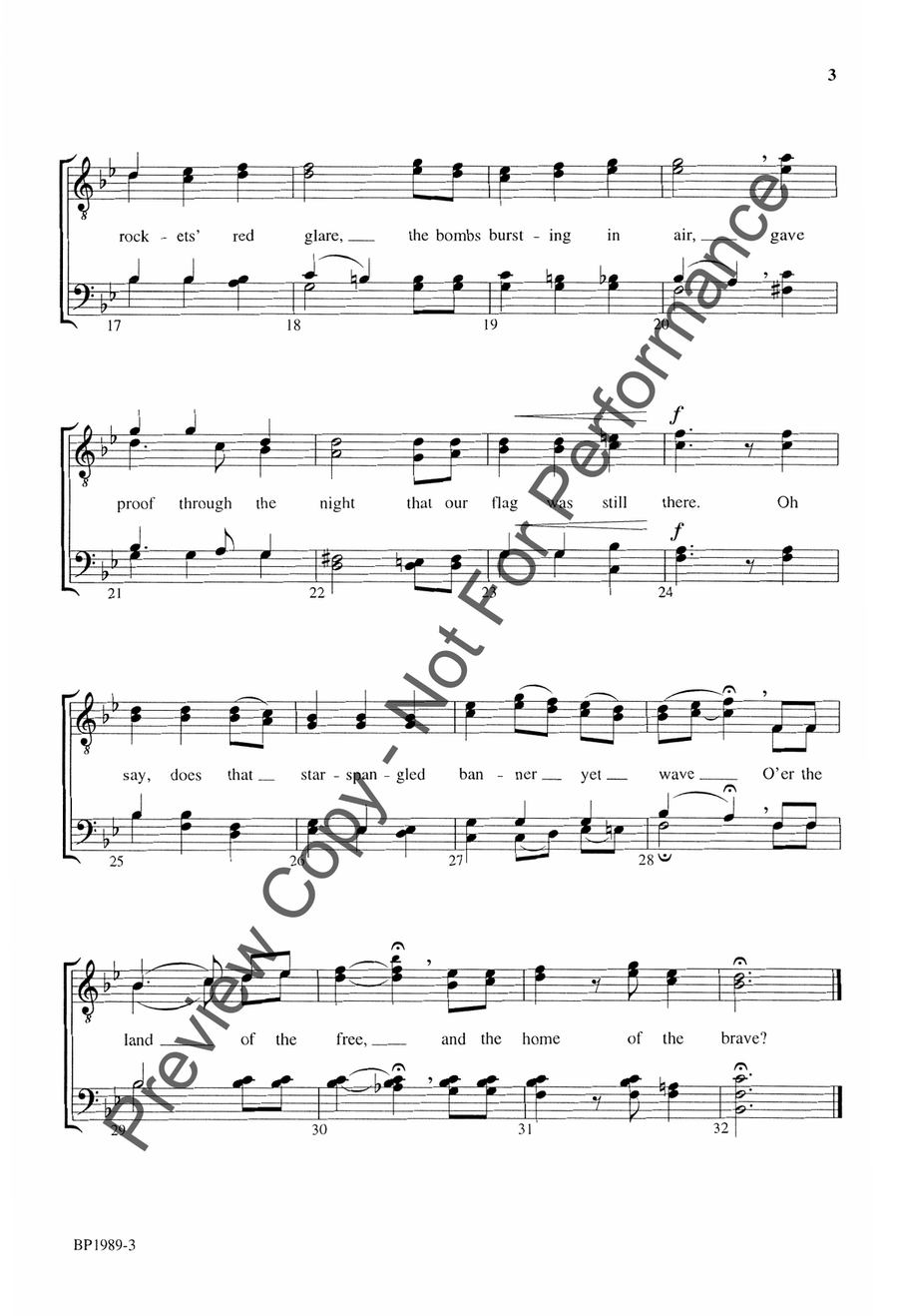 The Star-Spangled Banner - TTBB TTBB scores gallery preview page 4