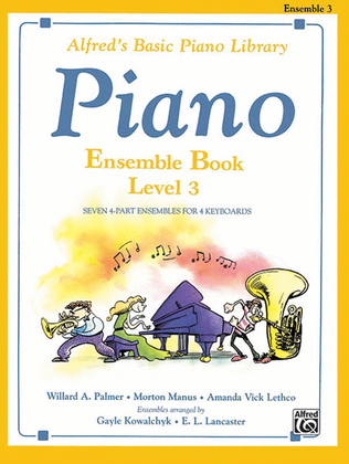 Book cover for Alfred's Basic Piano Course Ensemble Book, Level 3