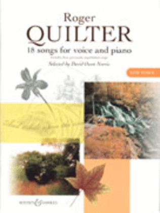 Book cover for Roger Quilter – 18 Songs for Voice and Piano