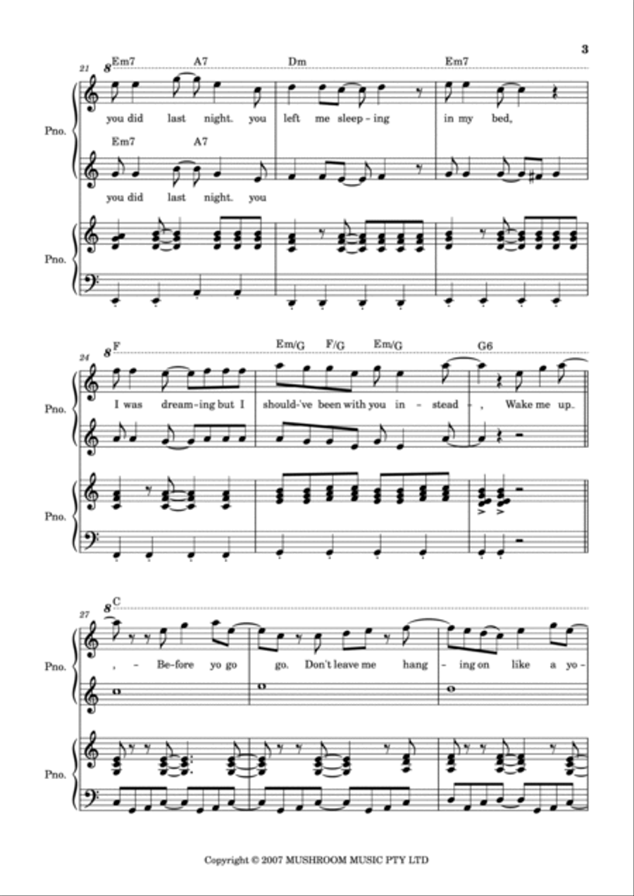 Wake Me Up Before You Yo-yo 1 Piano, 4-Hands scores gallery preview page 3
