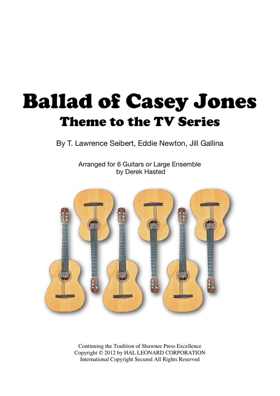 Ballad Of Casey Jones Guitar Ensemble scores gallery preview page 1