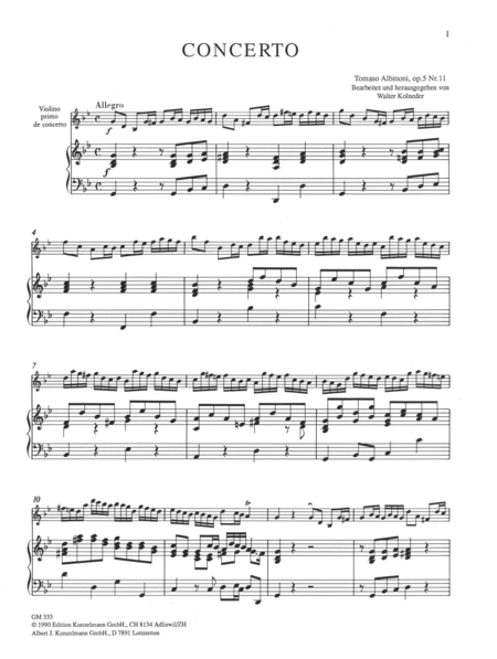 Concerto a cinque Op. 5/11
