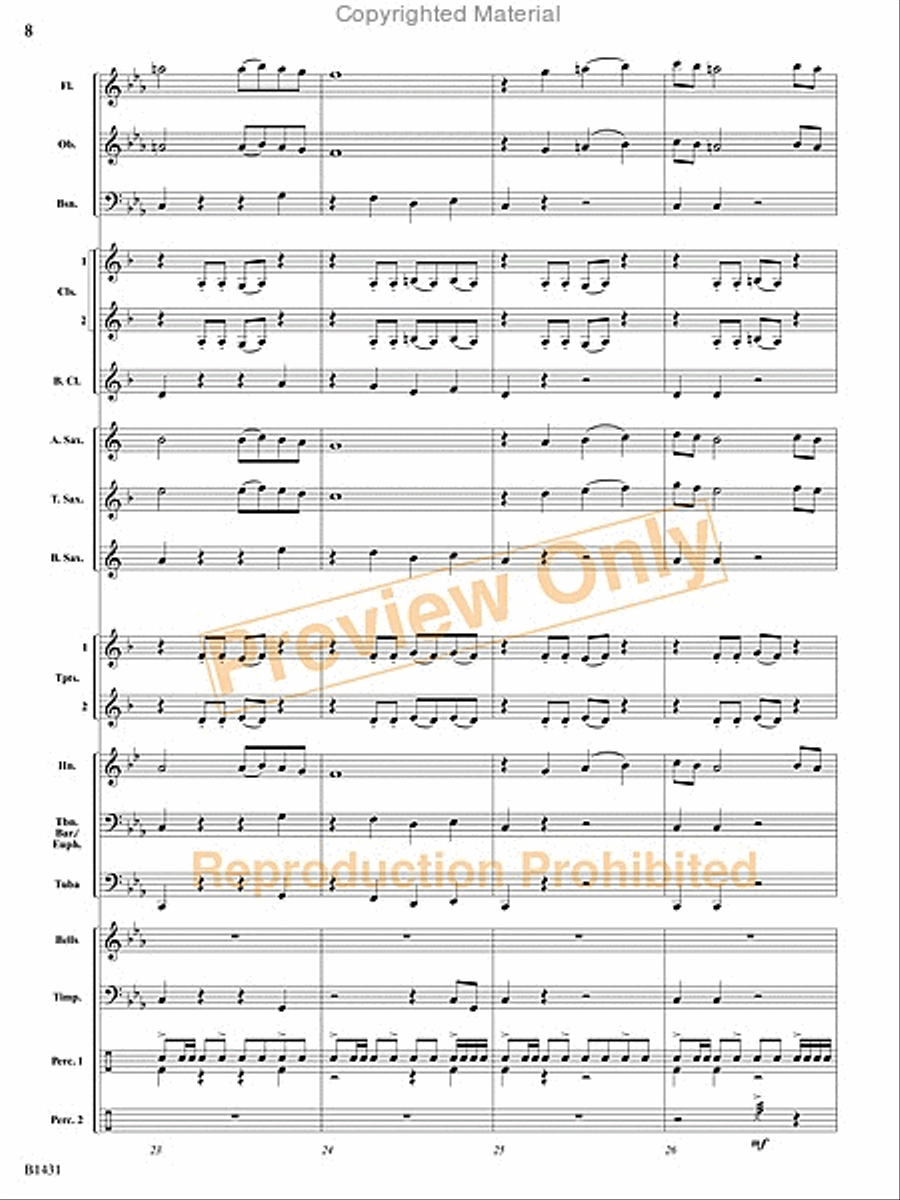 Fantasy on an Old English Melody Concert Band scores gallery preview page 7