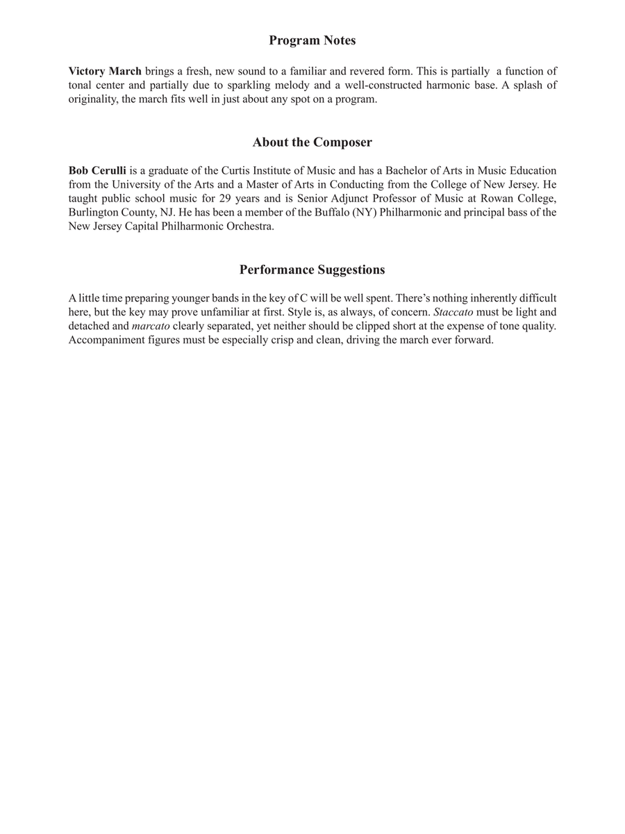 Victory March - Full Score Concert Band scores gallery preview page 2