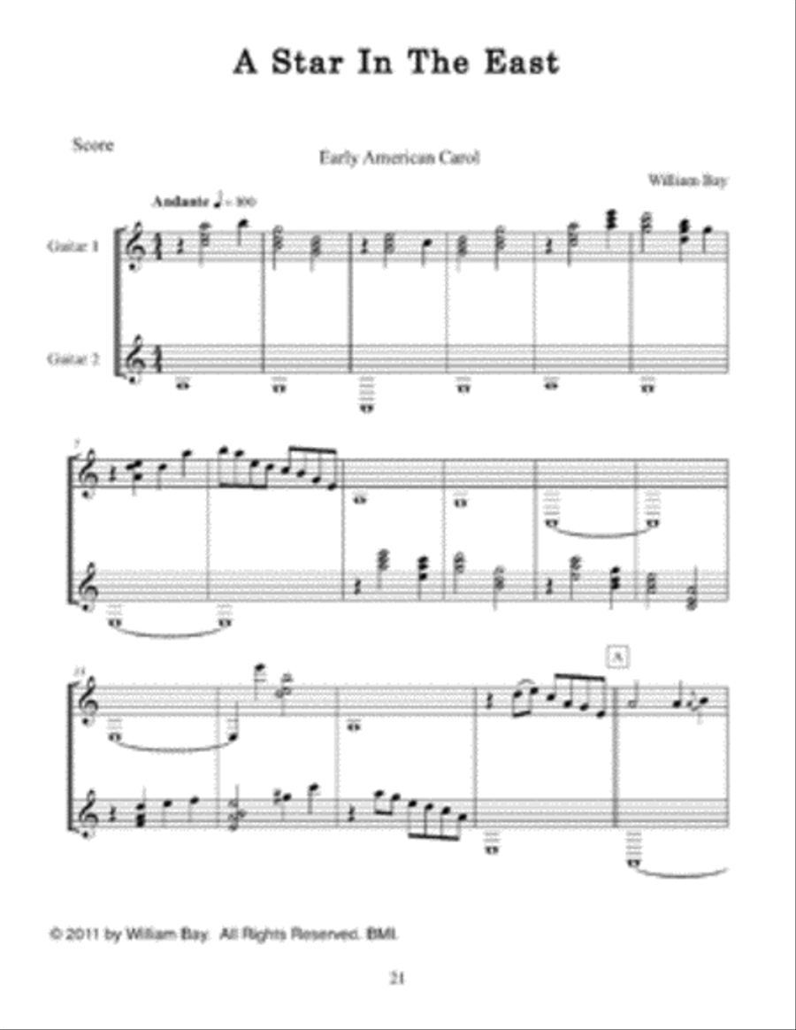 Christmas Guitar Portraits: Duets for Two Acoustic Guitars Acoustic Guitar scores gallery preview page 2
