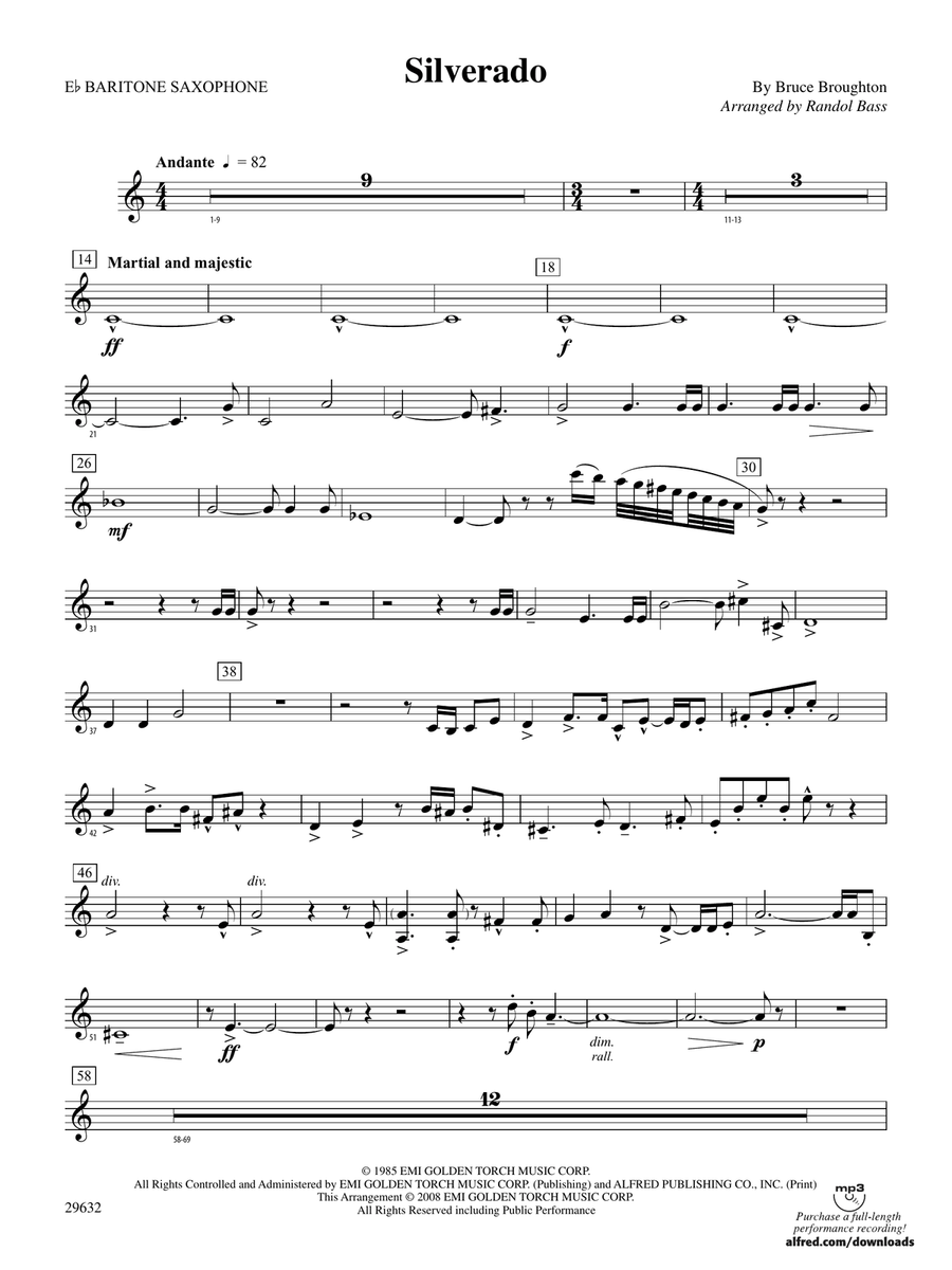 Silverado: E-flat Baritone Saxophone