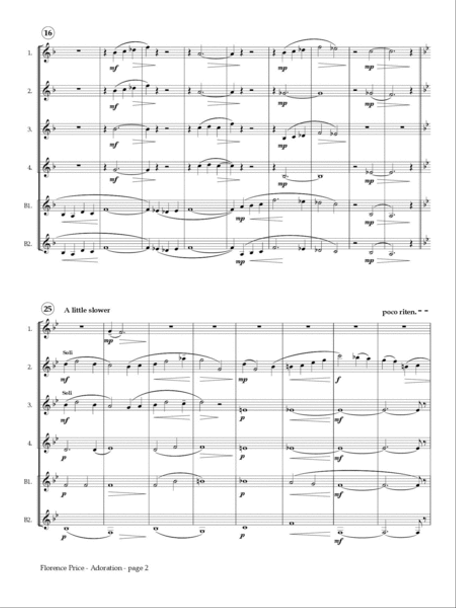 Adoration for Clarinet Choir Clarinet Choir scores gallery preview page 3