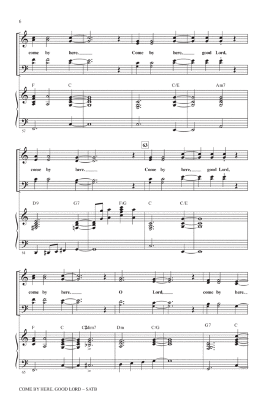 Come By Here, Good Lord 4-Part scores gallery preview page 5