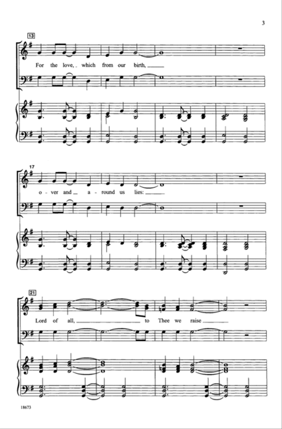 For the Beauty of the Earth 3-Part scores gallery preview page 3