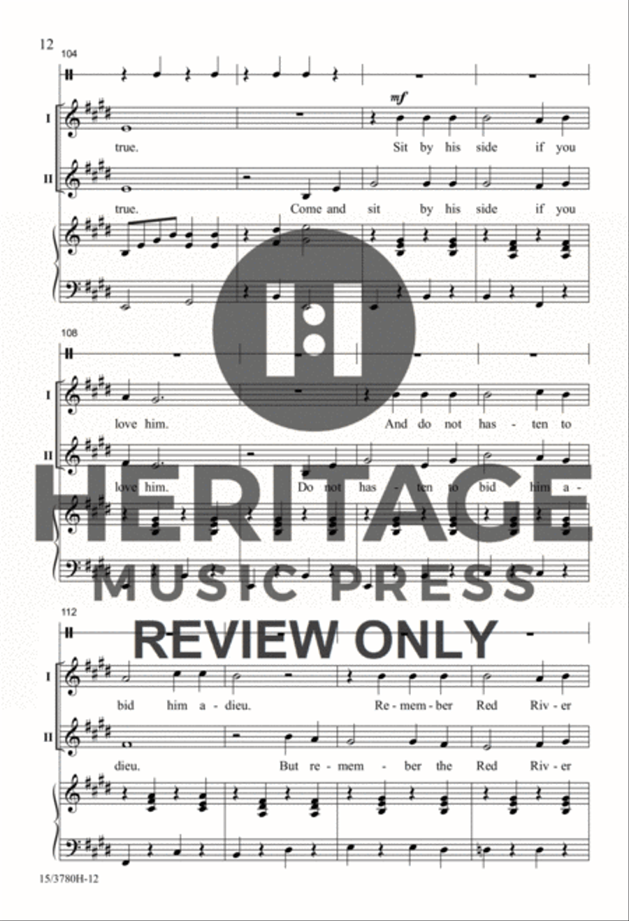 Folk Songs from the American West 2-Part scores gallery preview page 10