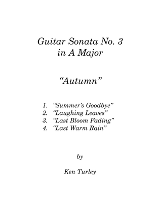 Classical Guitar Sonata No. 03 in A Major "In Autumn"
